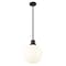 Z-Lite Laurent Outdoor Pendant, 1-Light, 12 In.W x 15 In.H, Black/Opal 597P12-BK - alternate 3